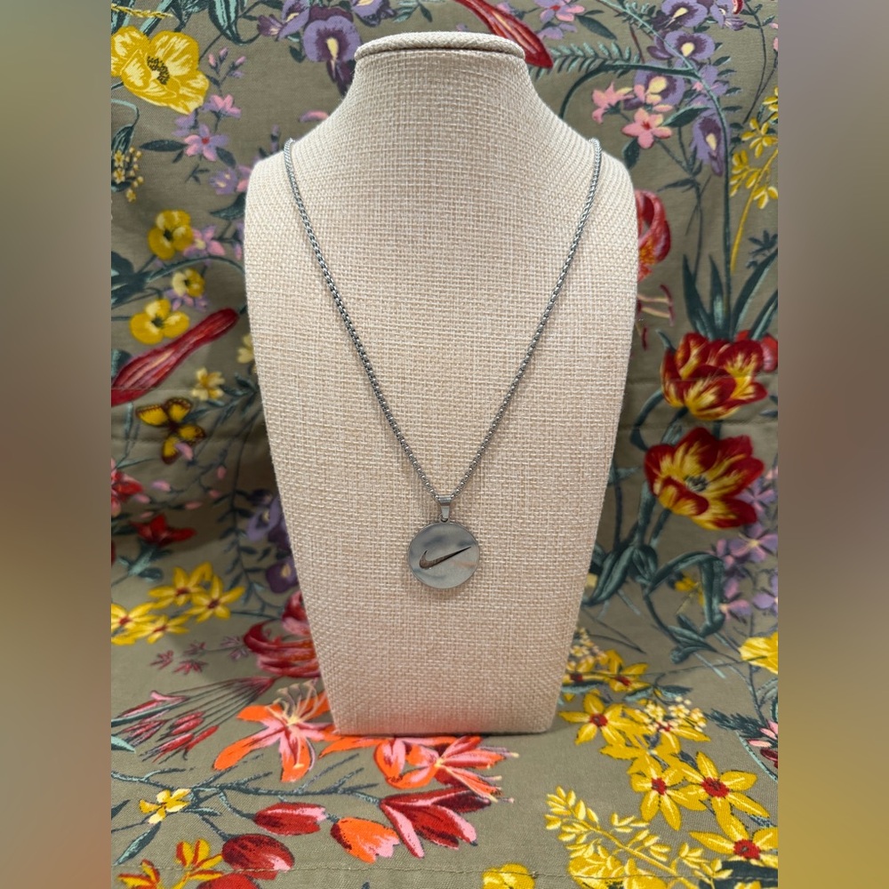 Nike - SET OF 2 - Silver Pendant Unisex Necklace